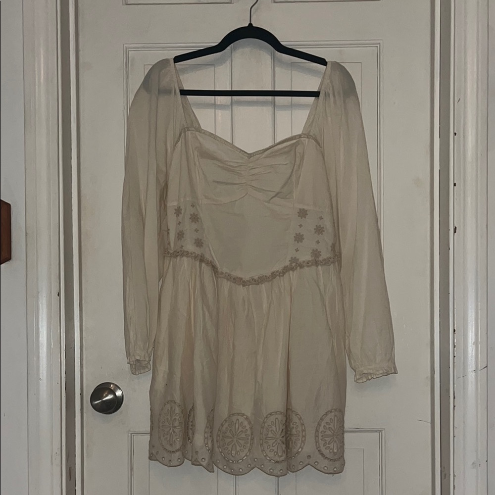 American Eagle Outfitters Cream Boho Top